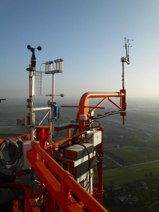 Messgeräte in 175 m Höhe